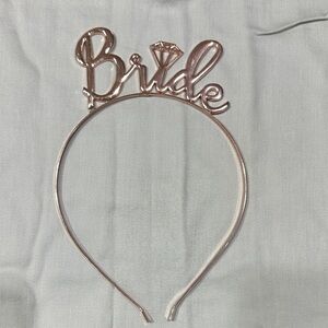 Rose Gold Bride Headband